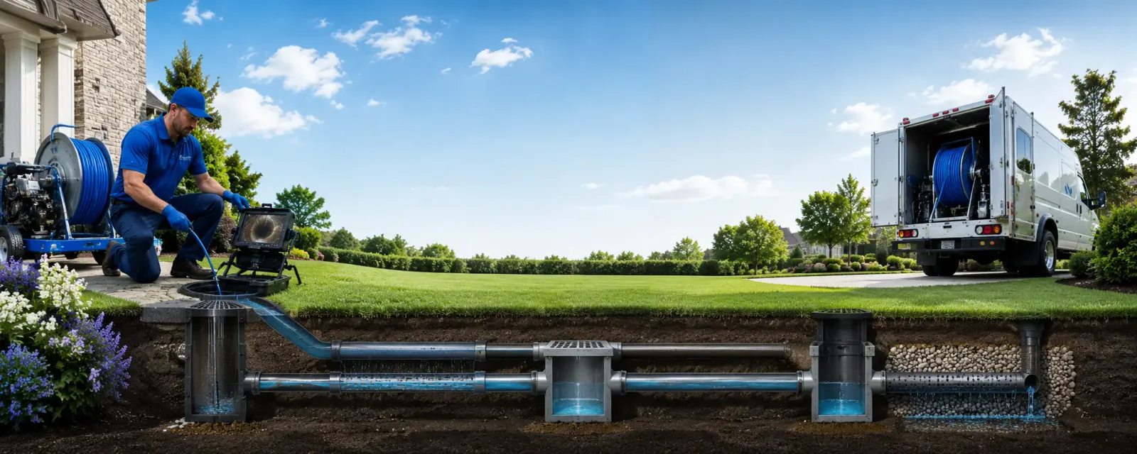 Outdoor drain cleaning information for Downey, CA